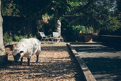 A pastoral setting at the foot of the Basque mountains